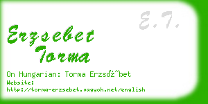 erzsebet torma business card